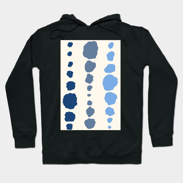 Modern abstract organic polka dots in sea blue tones Hoodie by FrancesPoff